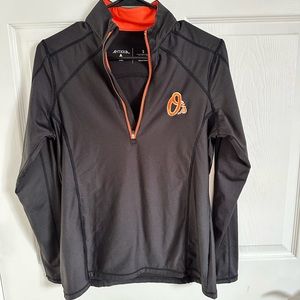 Black Striped Orioles Half Zip